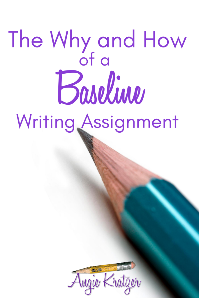 Students provide a baseline writing assignment to give the teacher data for planning.