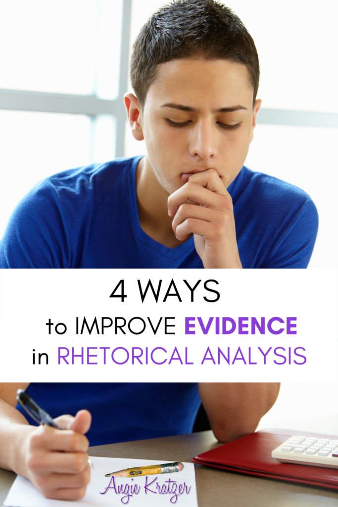 BOY THINKING OF EVIDENCE FOR RHETORICAL ANALYSIS