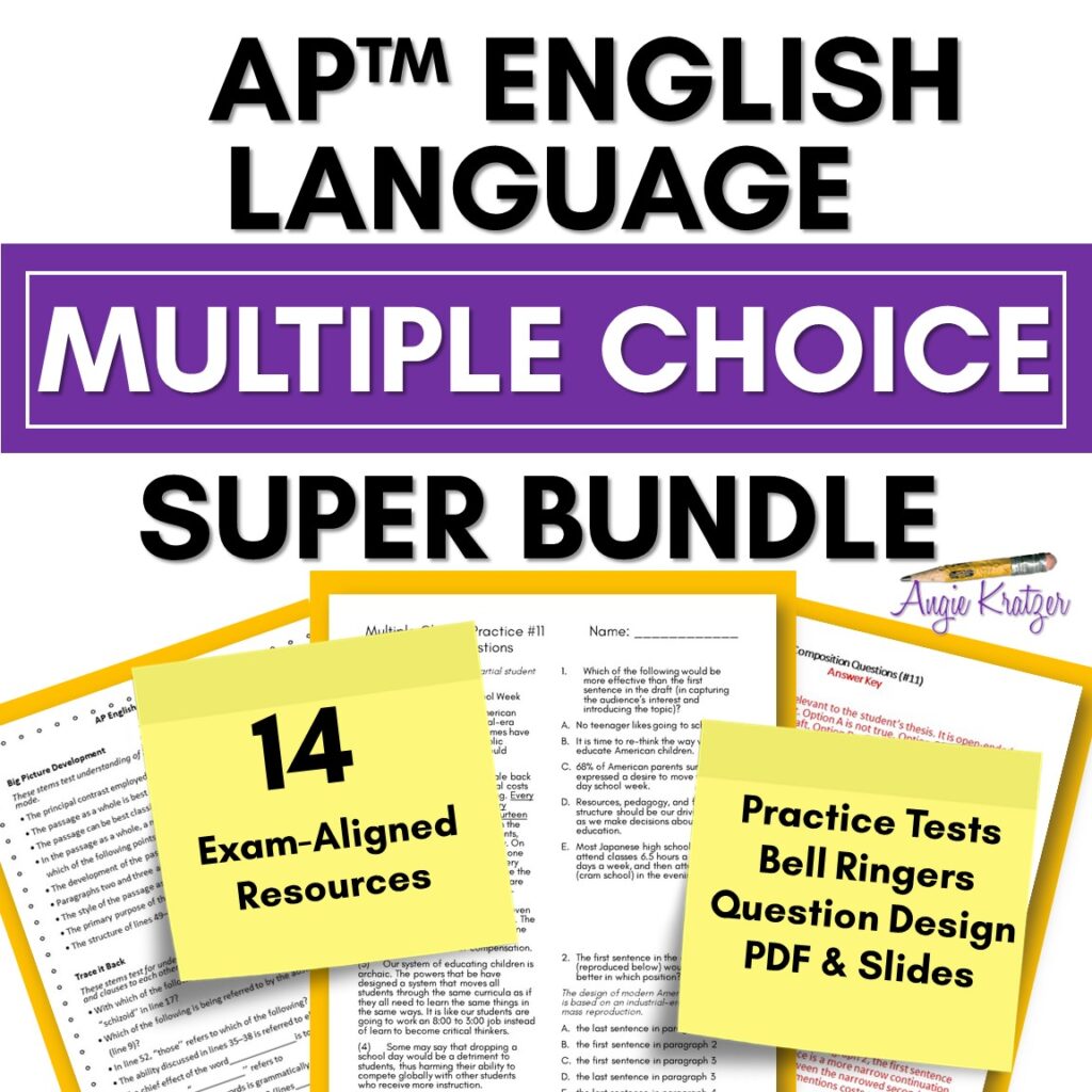 AP Language multiple choice practice bundle