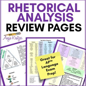 AP English Language rhetorical analysis review cover