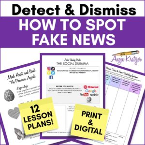 fake news lesson plans resource cover
